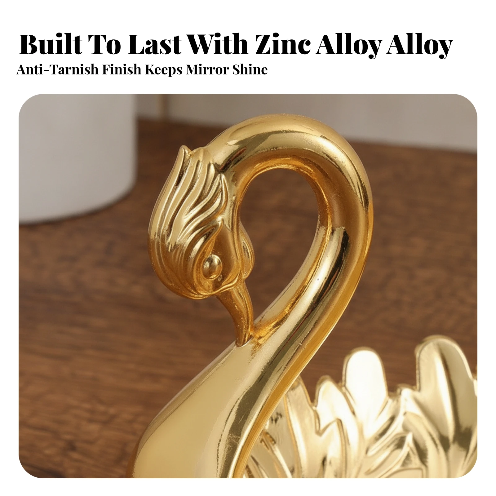 Swan Tray Electroplated Swan Serving Dish Long-Lasting Versatile for Hosts, Dining Table, Parties