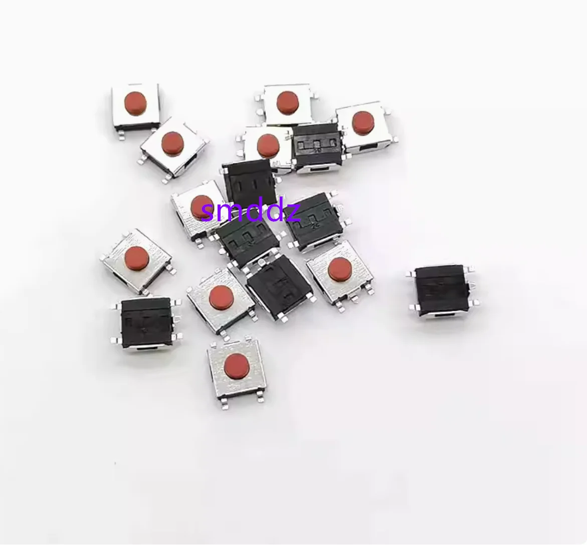 100pcs / High temperature resistance 6.2 * 6.2 Five foot patch red head light touch button switch 6.2 * 6.2 * 2.5/3.1/3.4