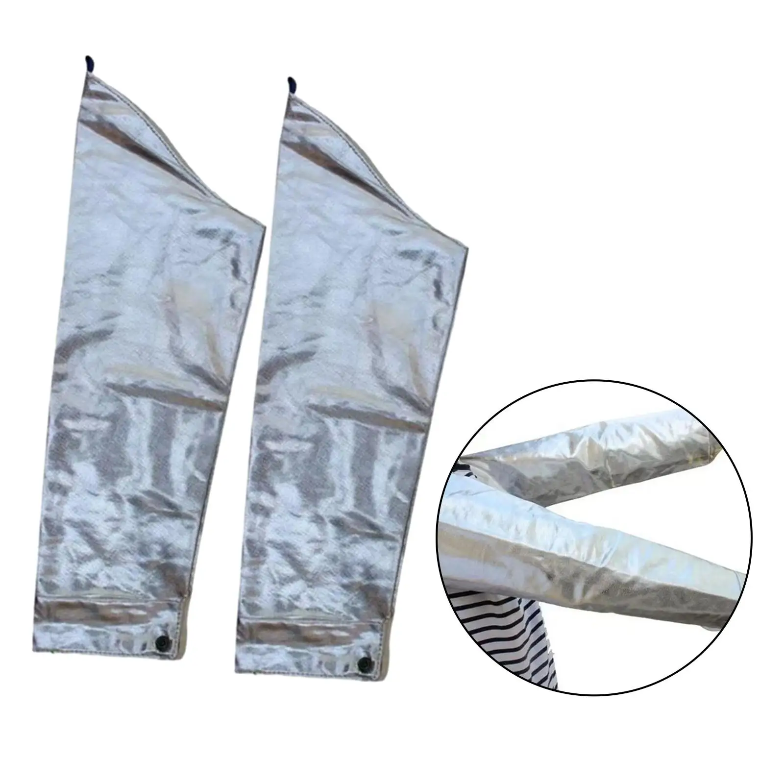 2x Heat Resistant Sleeves Anti Abrasion Fireproof Gardening Gloves Aluminum Foil over Sleeve for Kitchen Arm Work Garden Women