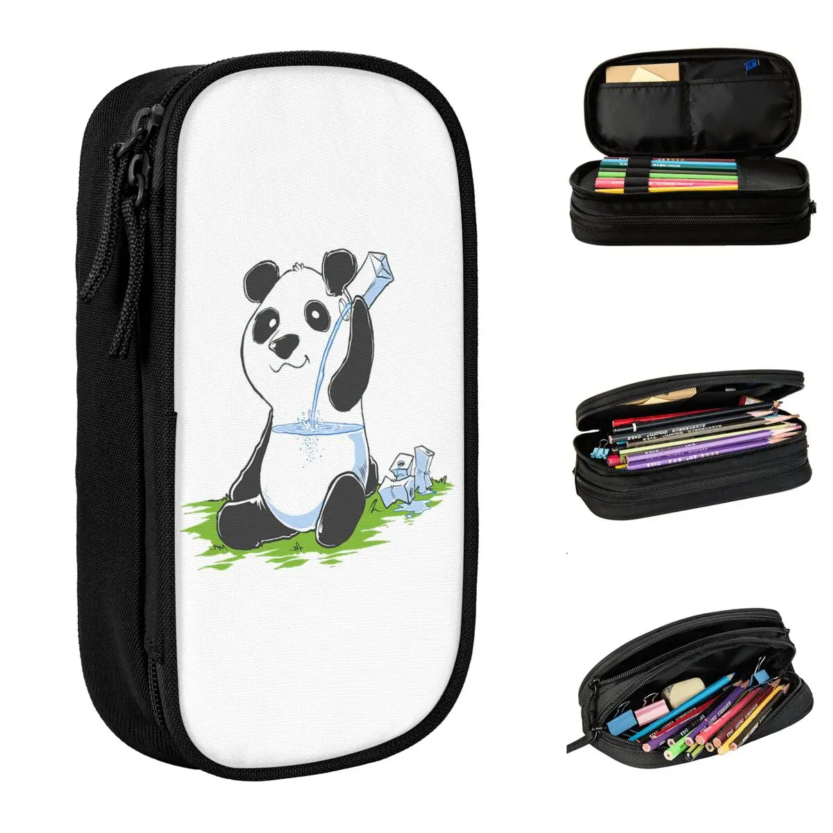 Panda In My Fillings Pencil Case Chinese Cartoon Cute Animal Pencilcases Pen Large Storage Bag Students School Stationery