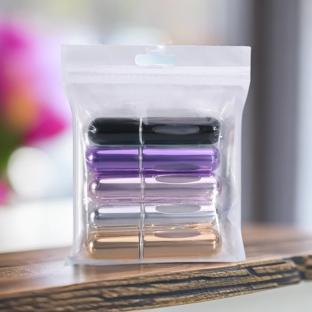 1/4/5 Stück Reise-Parfümflasche, nachfüllbar, tragbarer Mini-Zerstäuber, Nachfüllflasche, Damen-Taschenzerstäuber, Kölnischwasser-Sprühflasche, 5 ml. – Detail 4