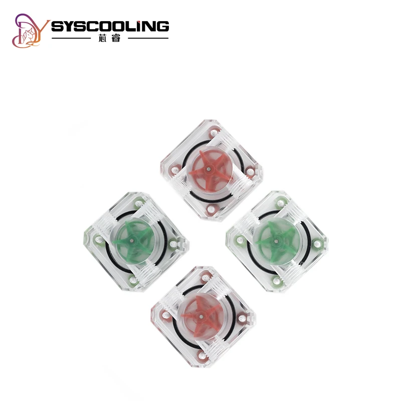Syscooling water flow meter for PC water cooling liquid flow indicator square style acrylic flow meter