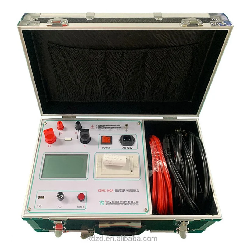 

KDHL-100P High Precision Circuit Breaker Test Instruments Switch Loop Resistance Tester Circuit Breaker Resistance Tester