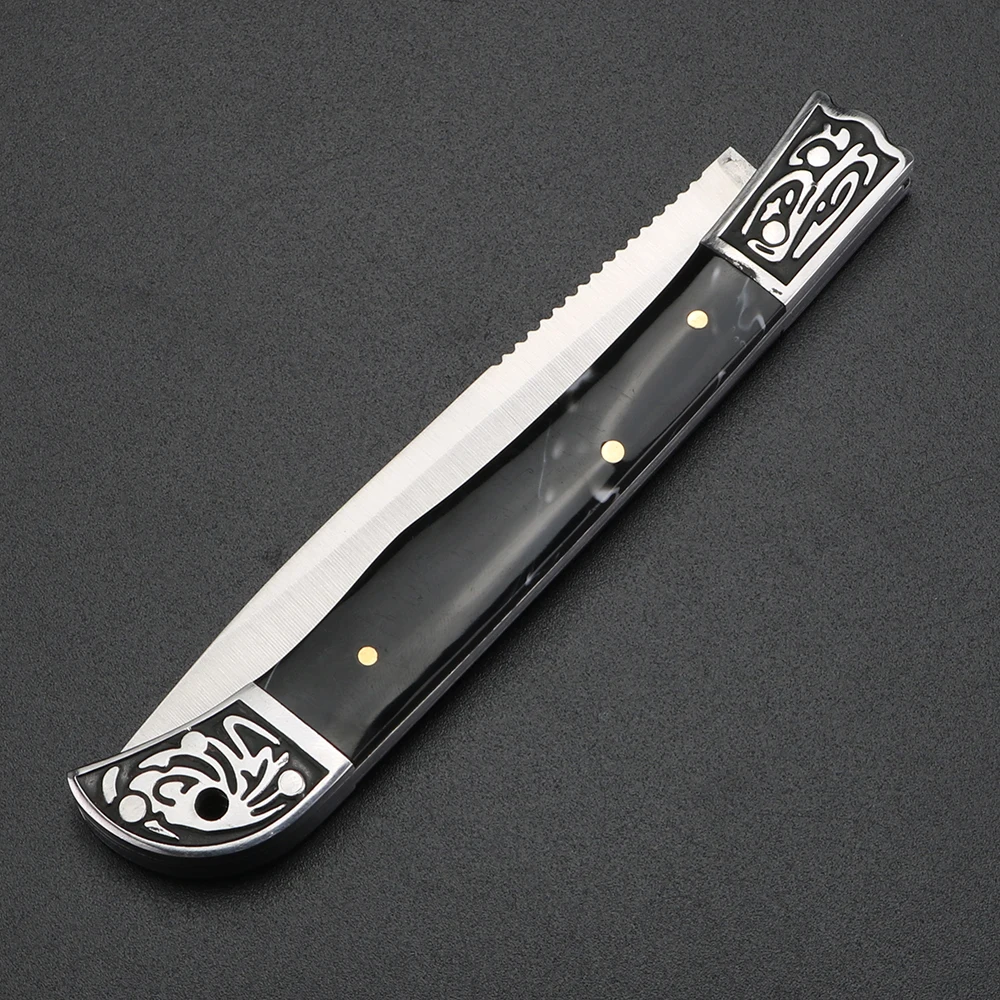 XUAN FENG Outdoor Jungle Knife Wild Survival Straight Knife Camping Tactical Military Pocket Knife Hunting Folding Knife