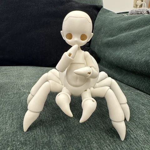 In Stock 1/12 Bjd Doll Spider Blank Body Full Articulated Joints Unpainted Blank Figurine Gift For Diy Custom Fantasy Collectors