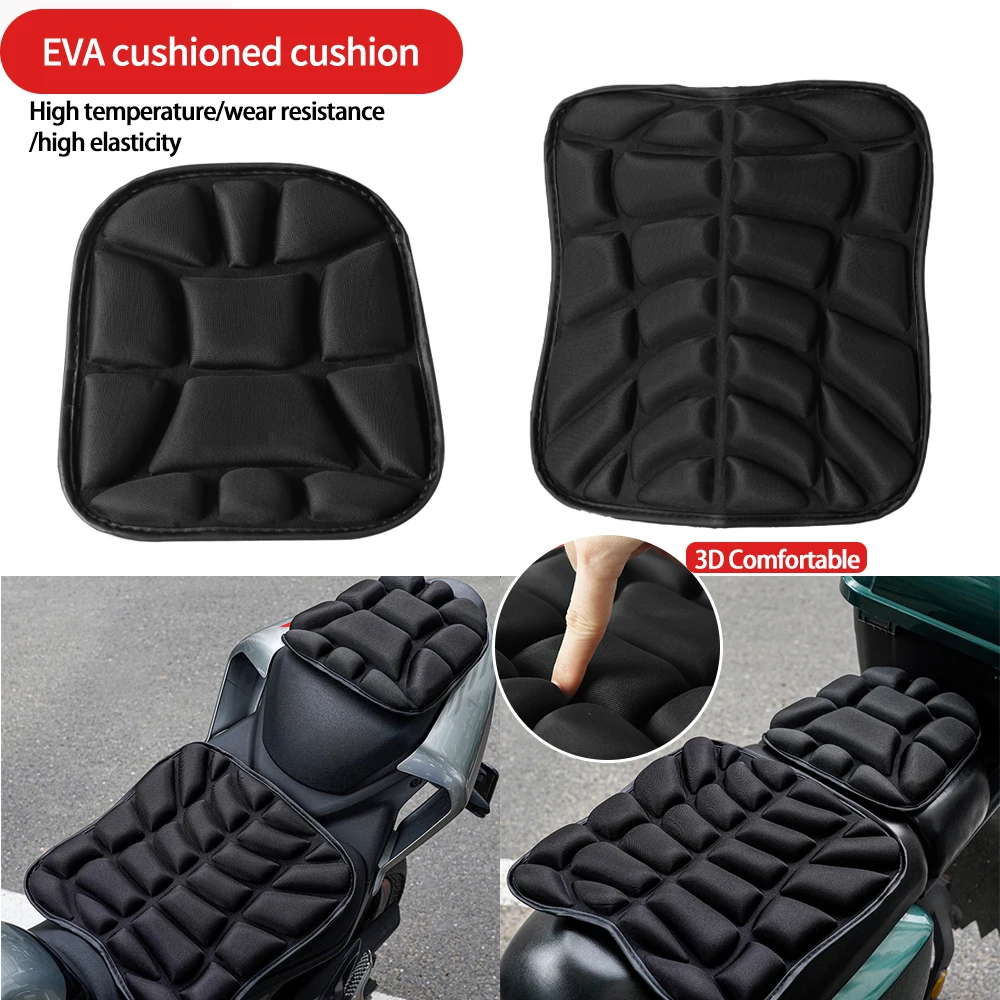 set Motorcycle Fit for Seat Pad 3D Comfort Gel Cushion Fit for Seat Breathable Motor Universal Shock Absorbing Fit for Seat Cove