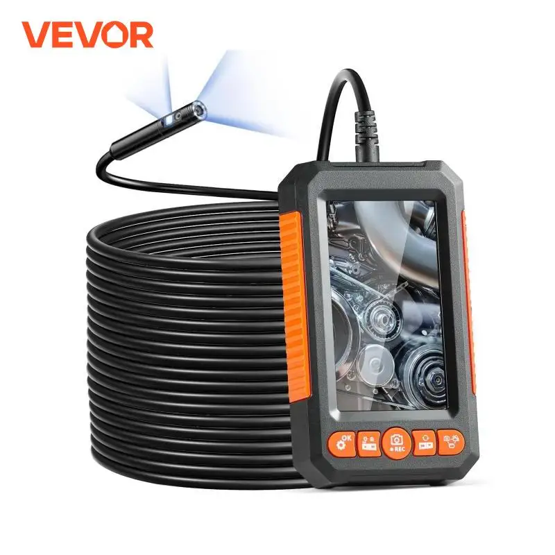 

VEVOR Endoscope Camera Dual Lens Borescope 4.3" Screen 1080P Inspection Camera with LED Lights IP67 Waterproof Camera for Auto
