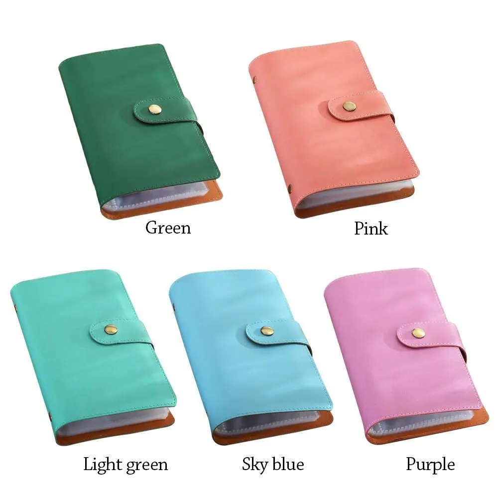 Save Money 100 Envelopes Money Saving Challeng Large Capacity PU Mini Binder Savings Challenge Waterproof Reusable Budget Binder