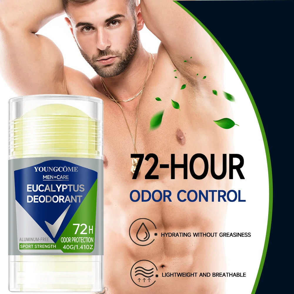 Men's Deodorant Stick Anti Sweating Keep Drying Lasting Fragrance Remove Armpit Odor Underarm Refresh Sticks Fade Body Odor