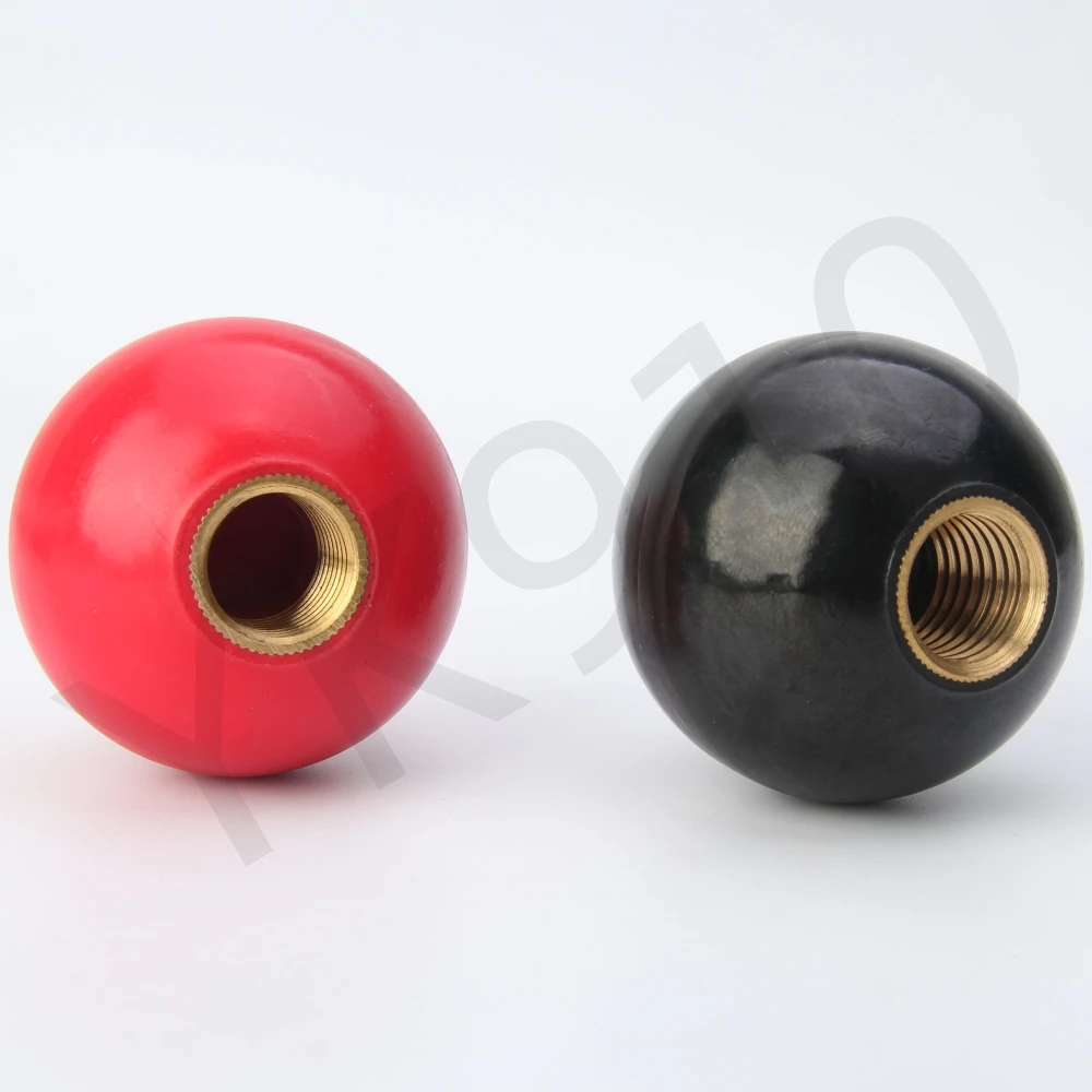 M4~M16 Black Red Bakelite Ball Lever Knobs Brass Screw Nut Grip Handles Of Furniture Or Machine Tool Replacement