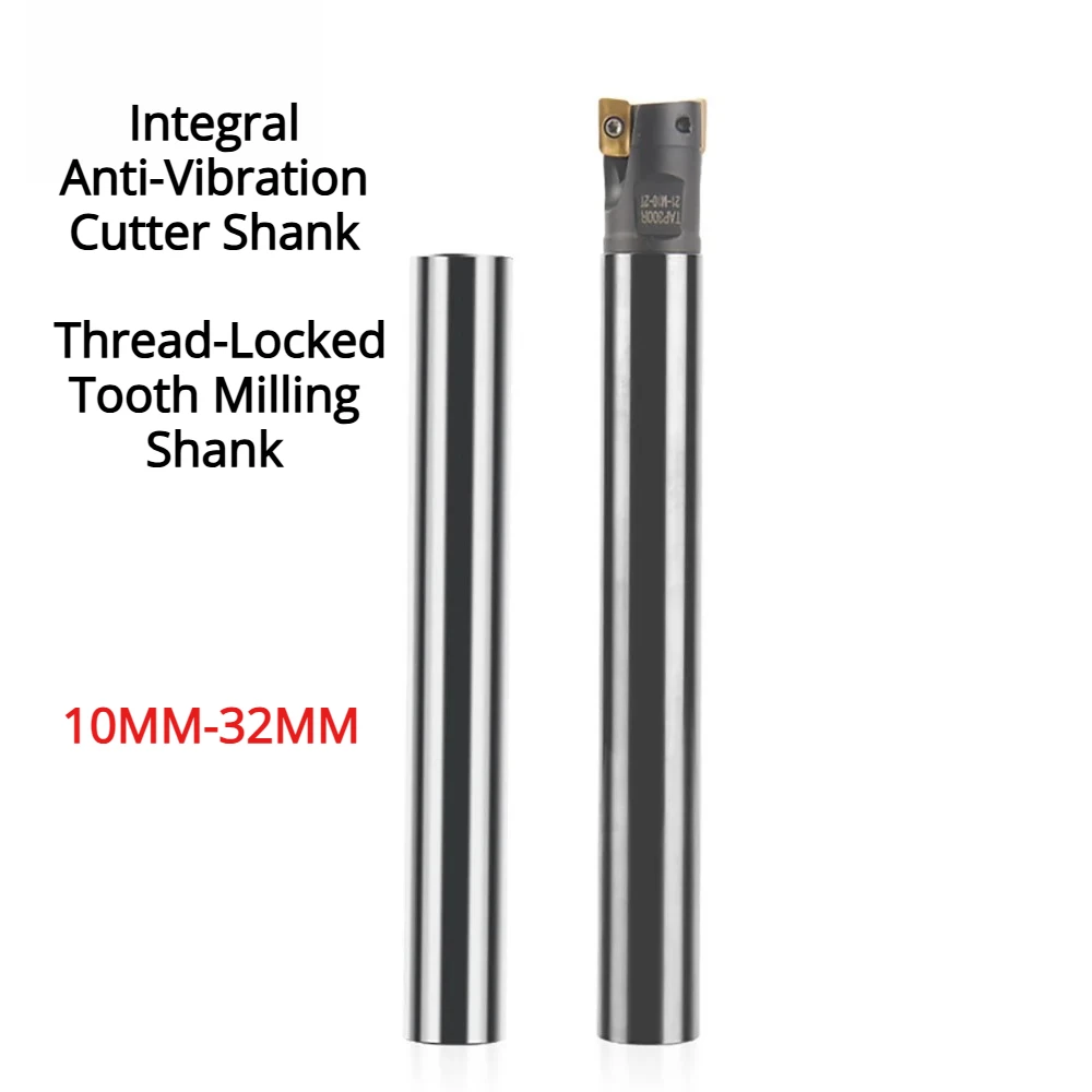 

Integral Anti-Vibration Cutter Shank, Thread-Locked Tooth Milling Shank, 10MM-32MM Carbide Anti-Vibration Tool