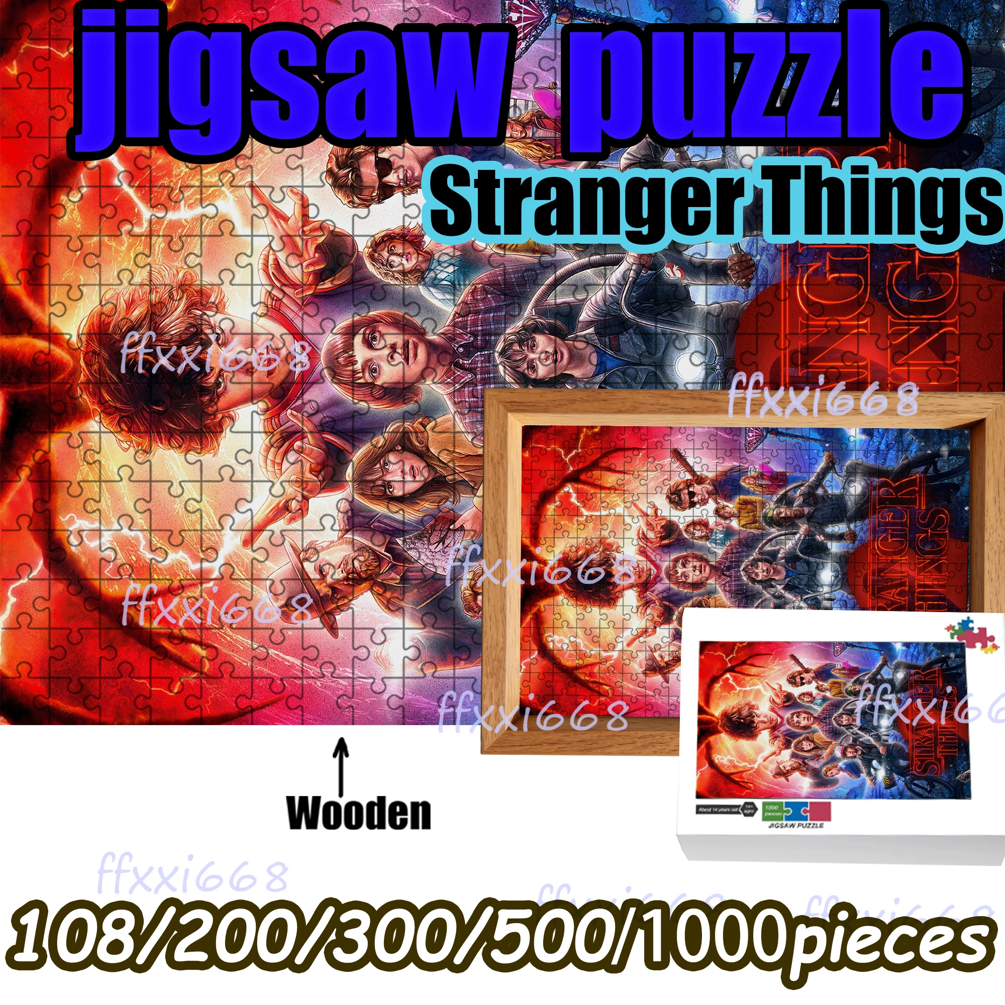 

Деревянный пазл «Очень странные дела» 108/200/300/500/1000 элементов, высококачественный подарок, веселая игра для вечеринок