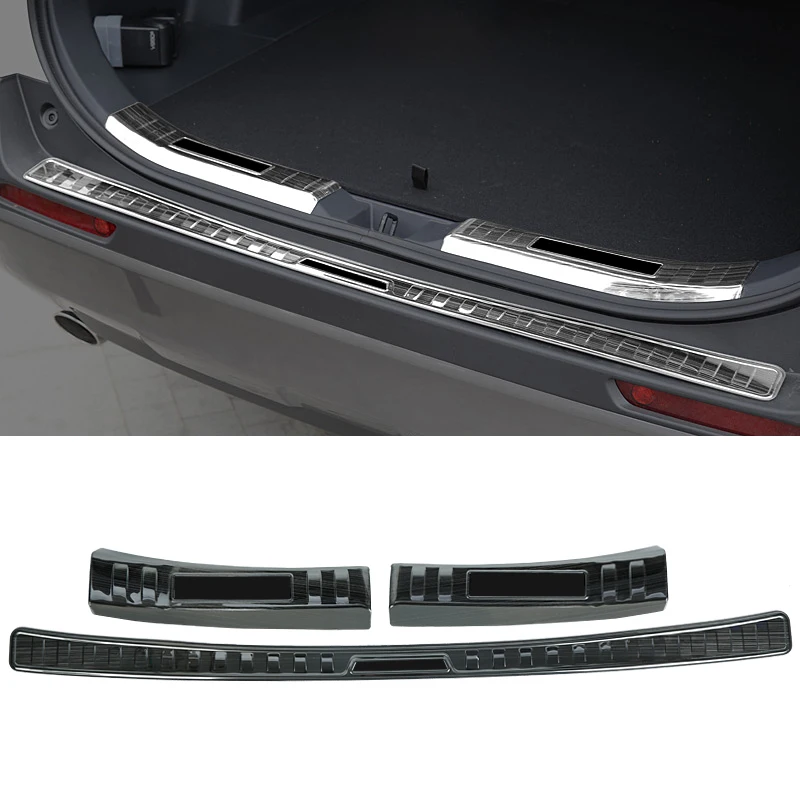 For Toyota RAV4 XA50 2019-2021 2022 2023 2024 Hybrid Stainless Car Rear Bumper Foot Plate Trunk Door Sill Guard Protector Pedal