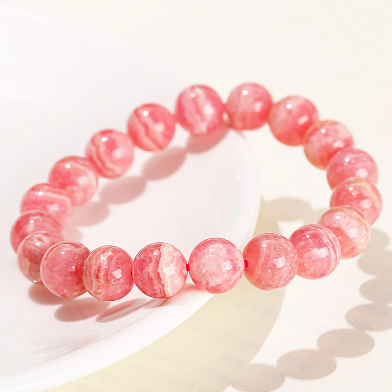 JD Echte Natürliche Argentinischen Rhodochrosit Rot Vene Perlen Armbänder Frauen Liebe Energie Healing Dialogite Edelstein Armreifen Schmuck