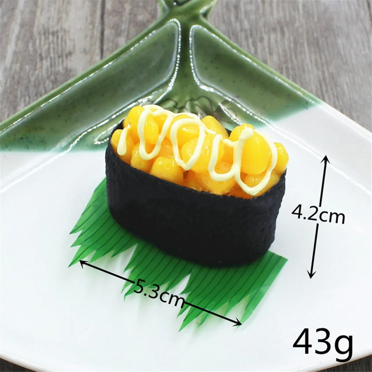 Simulación de Sushi falso Onigiri, decoración en miniatura, muestra de comida, modelo de comida realista de plástico, 3 uds.