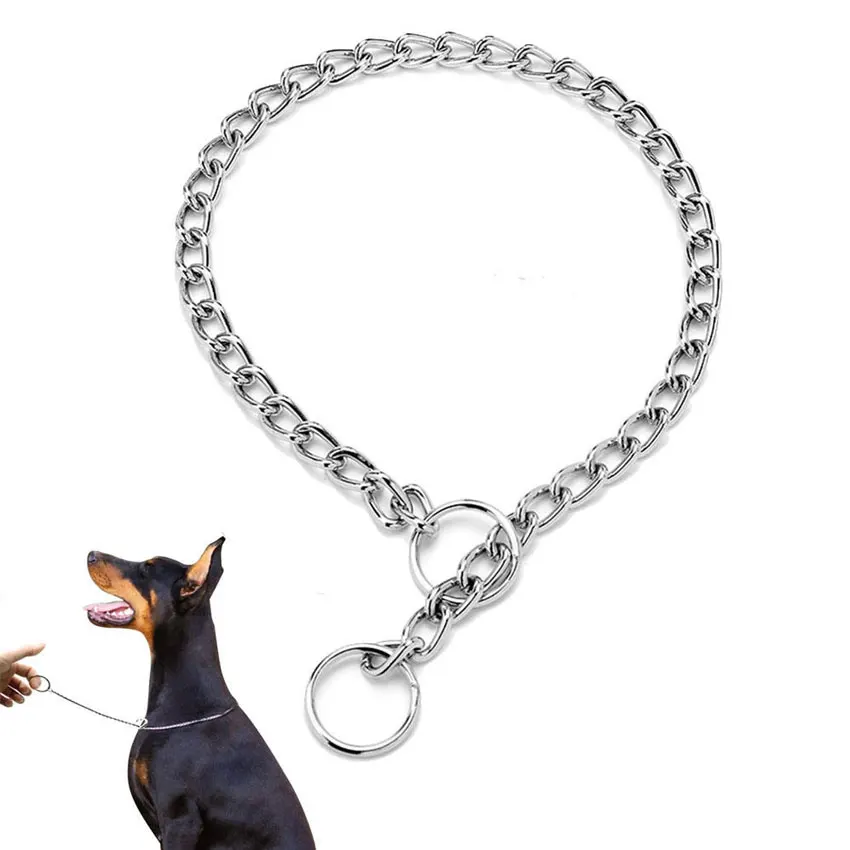 

Hot Sale Modern Classic Dog Training Collars Metal Dog Training Choke Chain Collars for Small Medium Large Dogs
