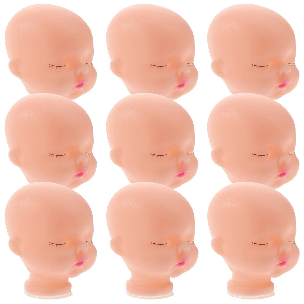 

20 Pcs Vinyl Head Heads Plush Toys Mini Furniture Figure Baby Accessories for Kids Keychain DIY 1 6 Scale Face