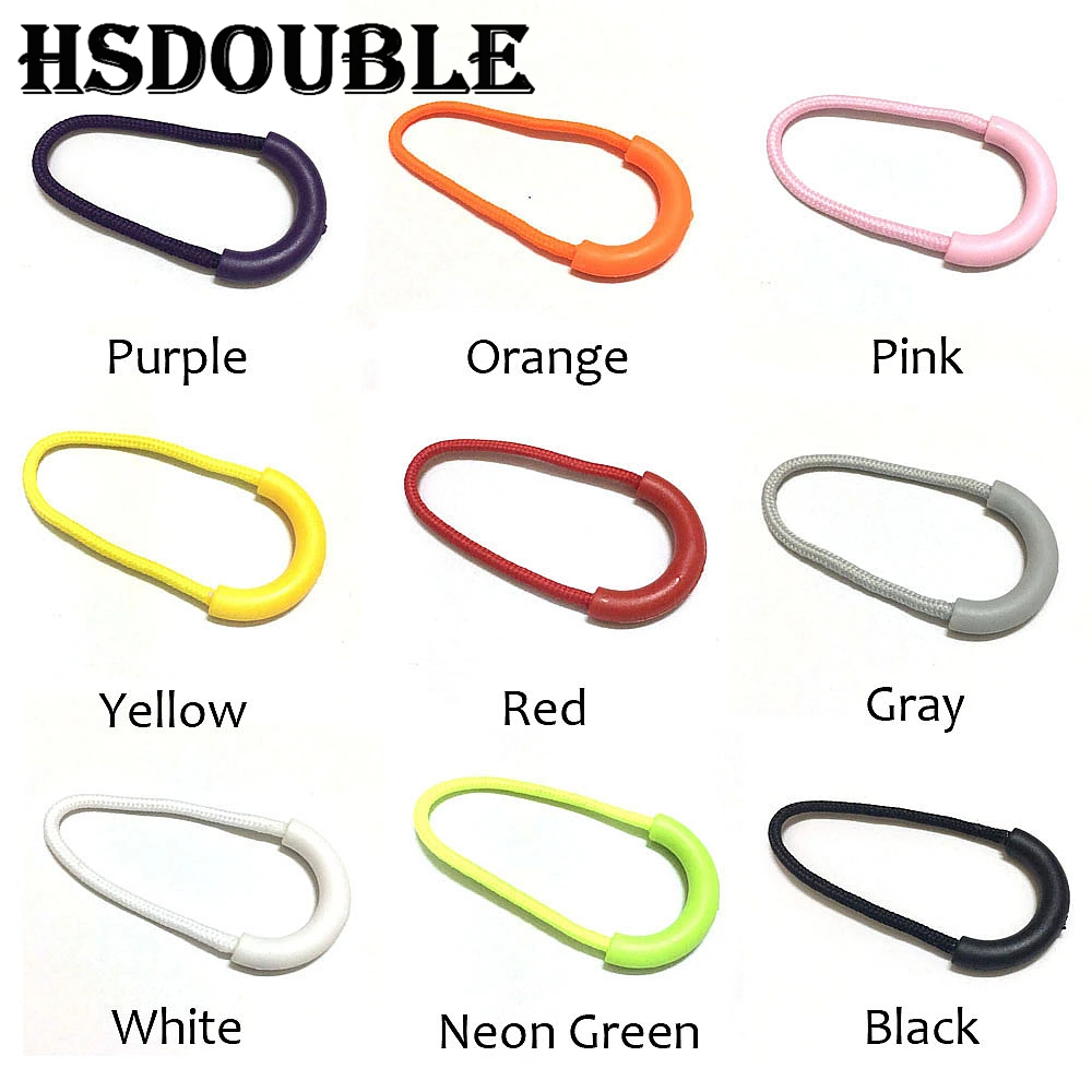 10 Pcs/Pack Mix Color U Shape Cord Zipper Pull Strap Lariat For Apparel Accessories