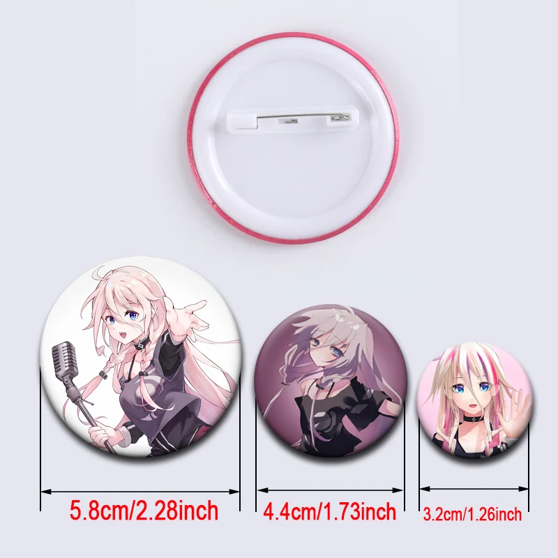 Oliver,IA,Luo Tianyi Comic Badge Cute Anime Characters Lapel Pins 58mm Round Brooch for Backpack Clothes Accessorie Jewelry Gift