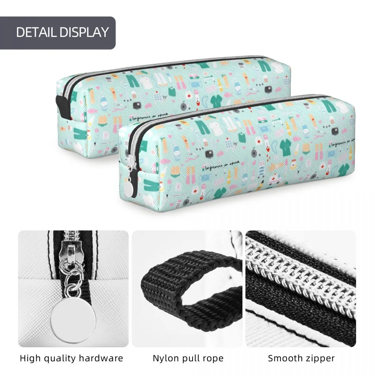 Imagem -05 - Enfermera Paris Nurse Lápis Cases Pen Bolsa para Meninas e Meninos Grande Capacidade Escritório Cosméticos Lápis