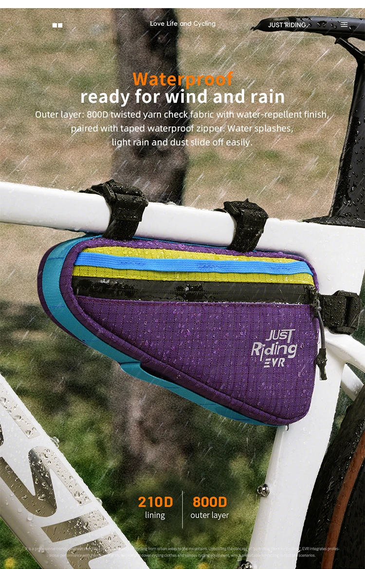 EVR Fahrradtasche 1L Vorderrahmentasche Outdoor-Dreieckstasche Dopamine Mountain Road Bike Hängetasche Fahrradausrüstung – Detail 6