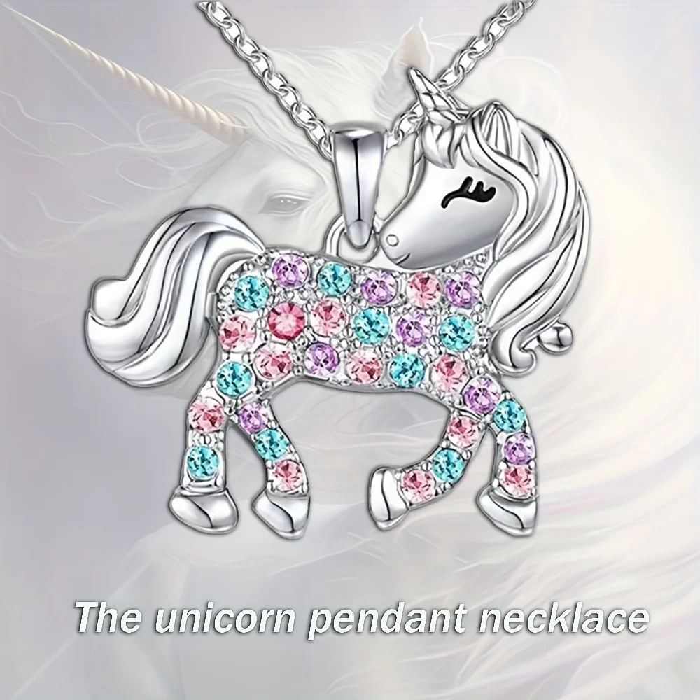 Enchanting Unicorn Necklace – Vibrant Charm, Perfect for Birthdays, Holidays & Party Gifts Anniversary Party Gifts, Jewelry,