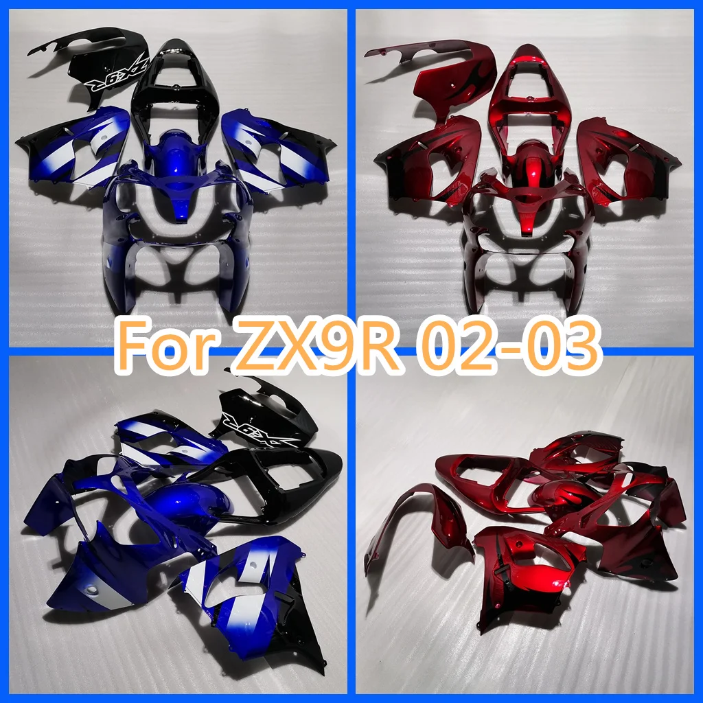 ABS Motorcycle Fairings Kit Fit for Kawasaki 02 03 ZX9R 2002 2003 ZX-9R Road Racing Body Repair Aftermarket Parts Free Custom