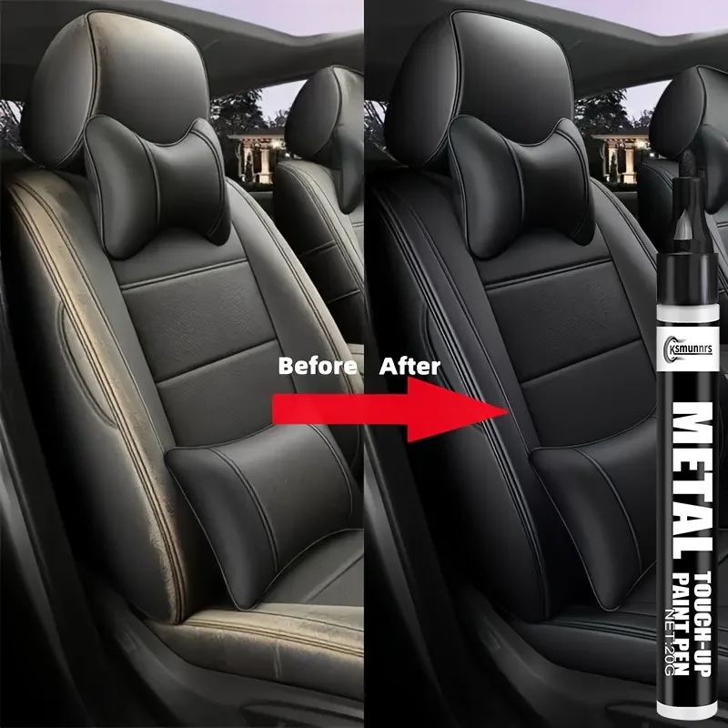 Leather Repair Touch-Up Pen - Car Interior Leather Crack Repair, Home Living Room Sofa Color Restoration, Car Seat Leather Color