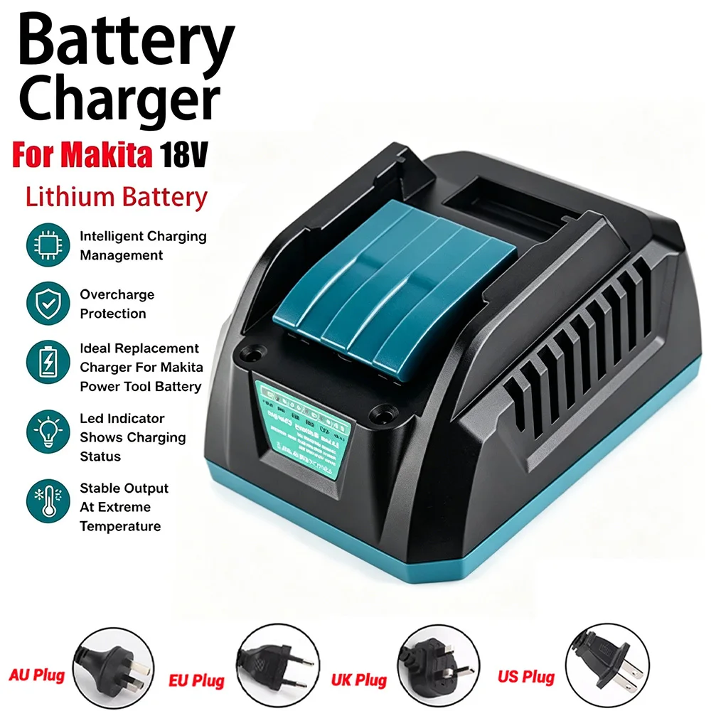 DC18RC Portable Mini Fast Charger 2A for Makita 14.4V 18V Li-ion Battery BL1830 BL1430 BL1850 BL1860 Heat Dissipation Protection