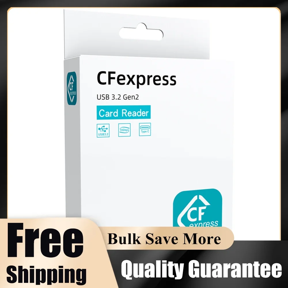 2 in 1 CFexpress Type B&SD Card Reader CFexpress Reader with USB C To USB C/A Cable Support for Android/Windows/ OS for SLR