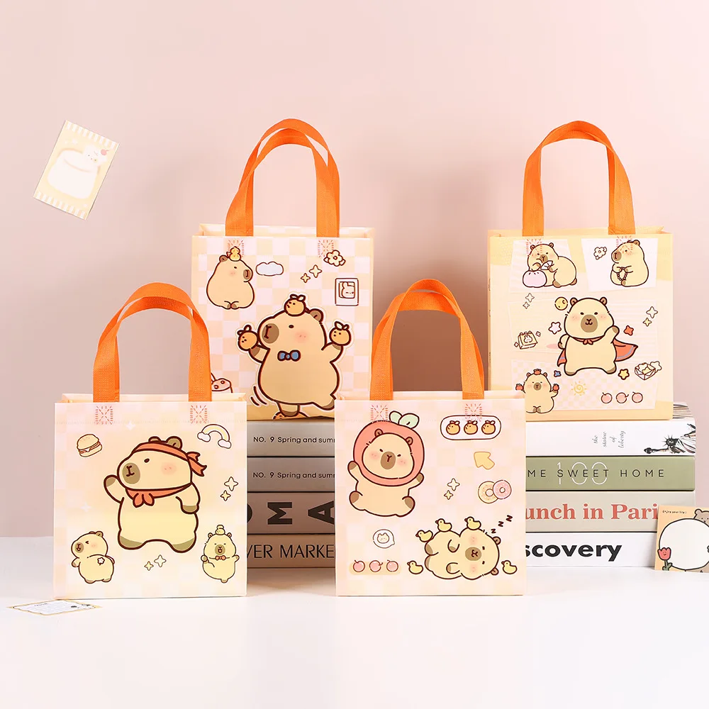 

New non-woven fabric Kapibala shopping bag, birthday gift handbag, storage bag, foldable and waterproof