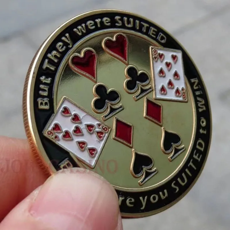 Lucky Poker Coin Card Guard Protector Poker Cards Good Luck Challenge Coin Casino Chips Dealer Token Souvenir Collectible Gifts, image 11