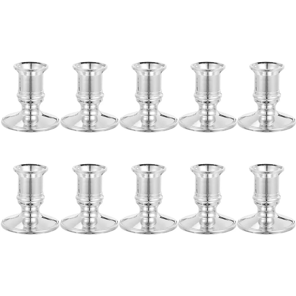 10Pcs Electronic Candleholder Premium Plastic Desktop Decor for Home Party Wedding Festival Pillar Stand Indoor