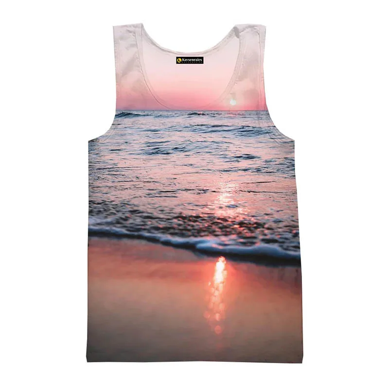 

Summer New Beach Clothes Mens Tank Tops Palm Tree 3d Printed Tank Top Street Cool Kid Vest Women Hawaii Beach Tops Y2k Gym Tanks