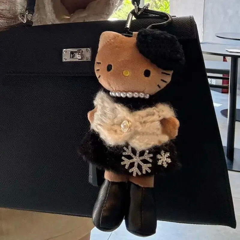 kawaii-sweater-overalls-black-skin-long-legs-hellokitty-plush-doll-bag-pendant-keychain-aesthetic-lovely-ornament-gift-for-girls