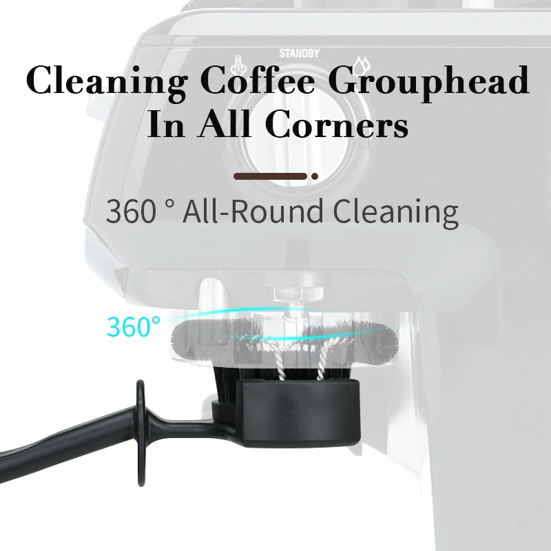 Coffee Machine Brush Cleaner 51mm 58mm Espresso Group Brewing Head Cleaning For DeLonghi Breville Maker Barista Accessories Tool