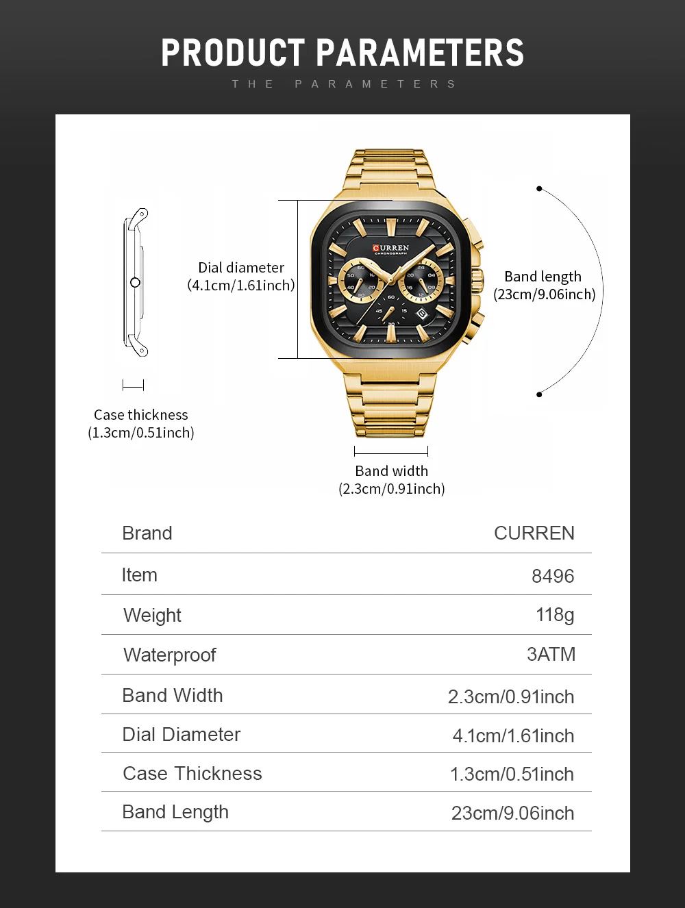 Curren 8496 Men's Watch