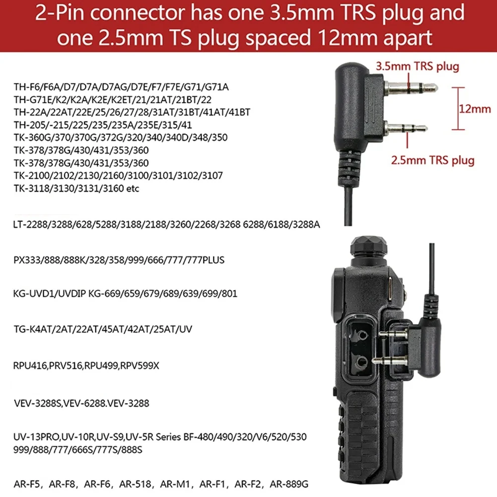SWXF インターコム ヘッドセット K ヘッド ユニバーサル ハンドヘルド ヘッドセット ライン UV5R UV-K5 K6 8800用