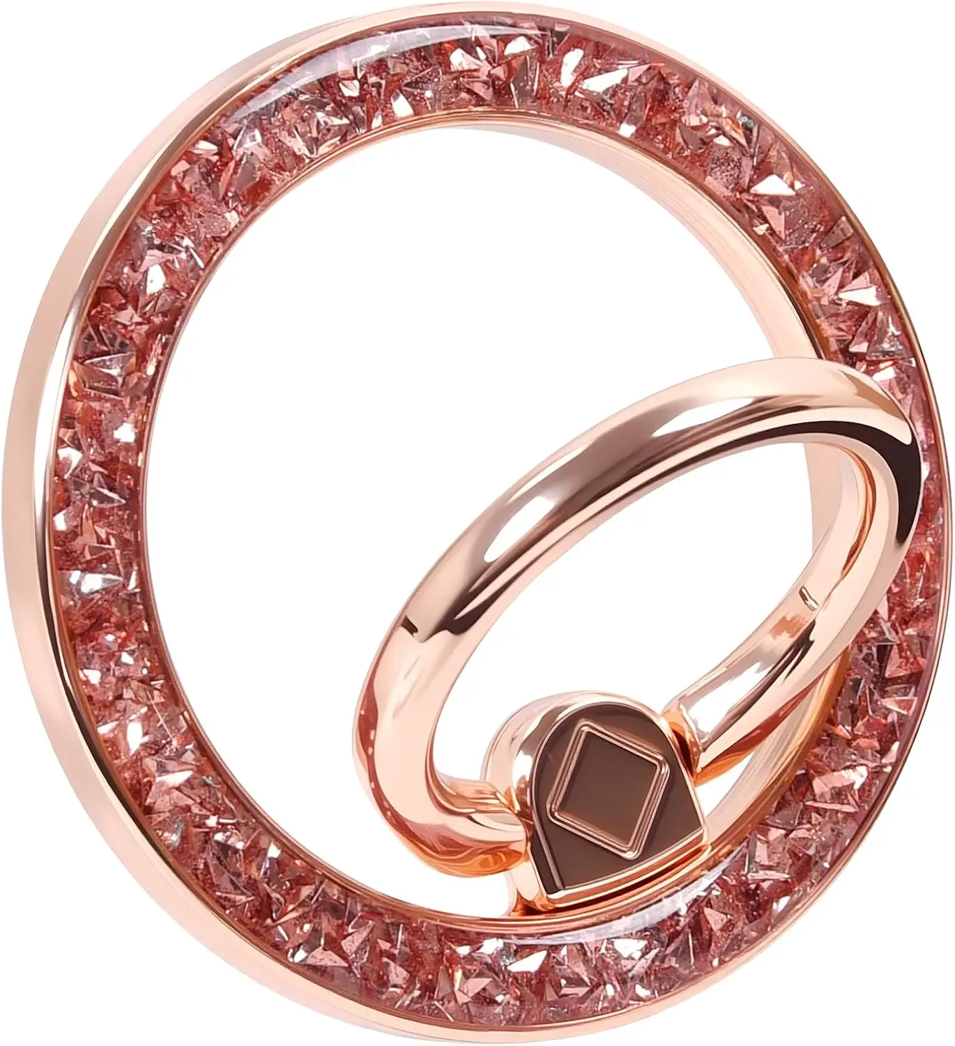 

Magnetic Phone Ring for MagSafe Grip [Super Magnet] StylishTwinkle Design Ring Holder Stand, magsafe pop Socket (Rose Gold)