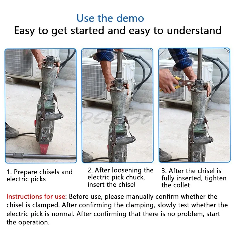 Electric Pick Chisel Concrete Excavation Shovel Tree Peach Heart Shovel Big Electric Pick Widened Shovel Head Thickened