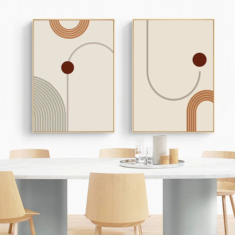 

Nordic Sle Abstract Geometric Decorative Artwork for Living Room And Bedroom Sofa Baund Wall Painting Light Luxury Line