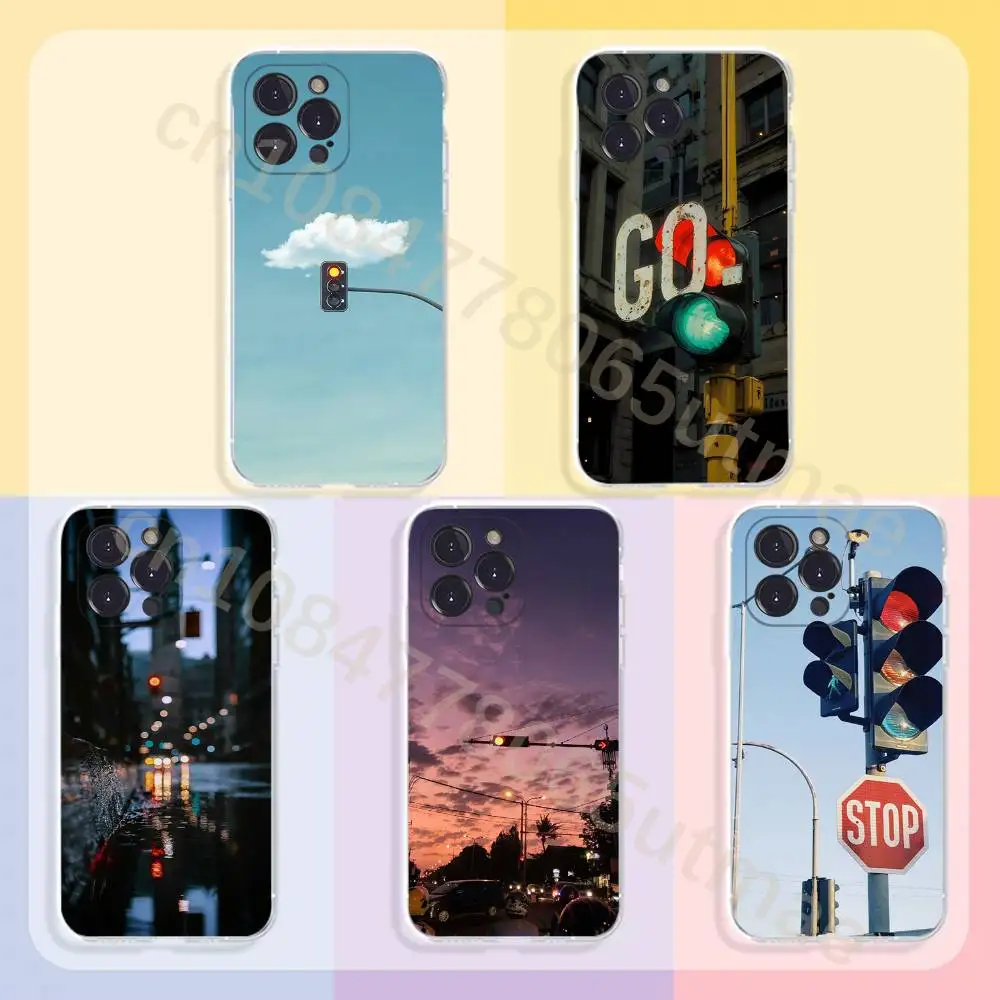 

Traffic Light Phone Case For iPhone11,12,13,14,15,16,17,Plus,Pro,Max,Plus,Transparent Cover