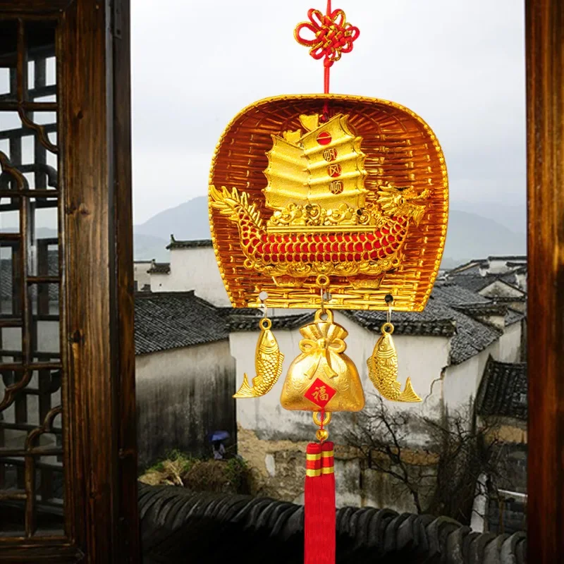 Pingente da sorte de ano novo chinês, ornamentos de bênção da paz, nó chinês, festa de primavera, decoração de suspensão de quarto, casa