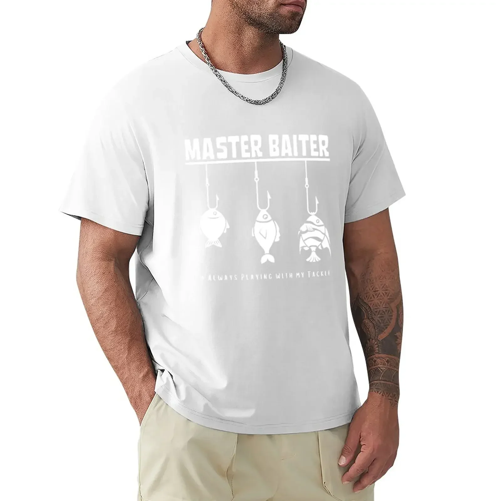 Master Baiter - Funny Fishing meme style Tshirt, Mug and Print T-Shirt summer tops sweat graphics mens designer clothes