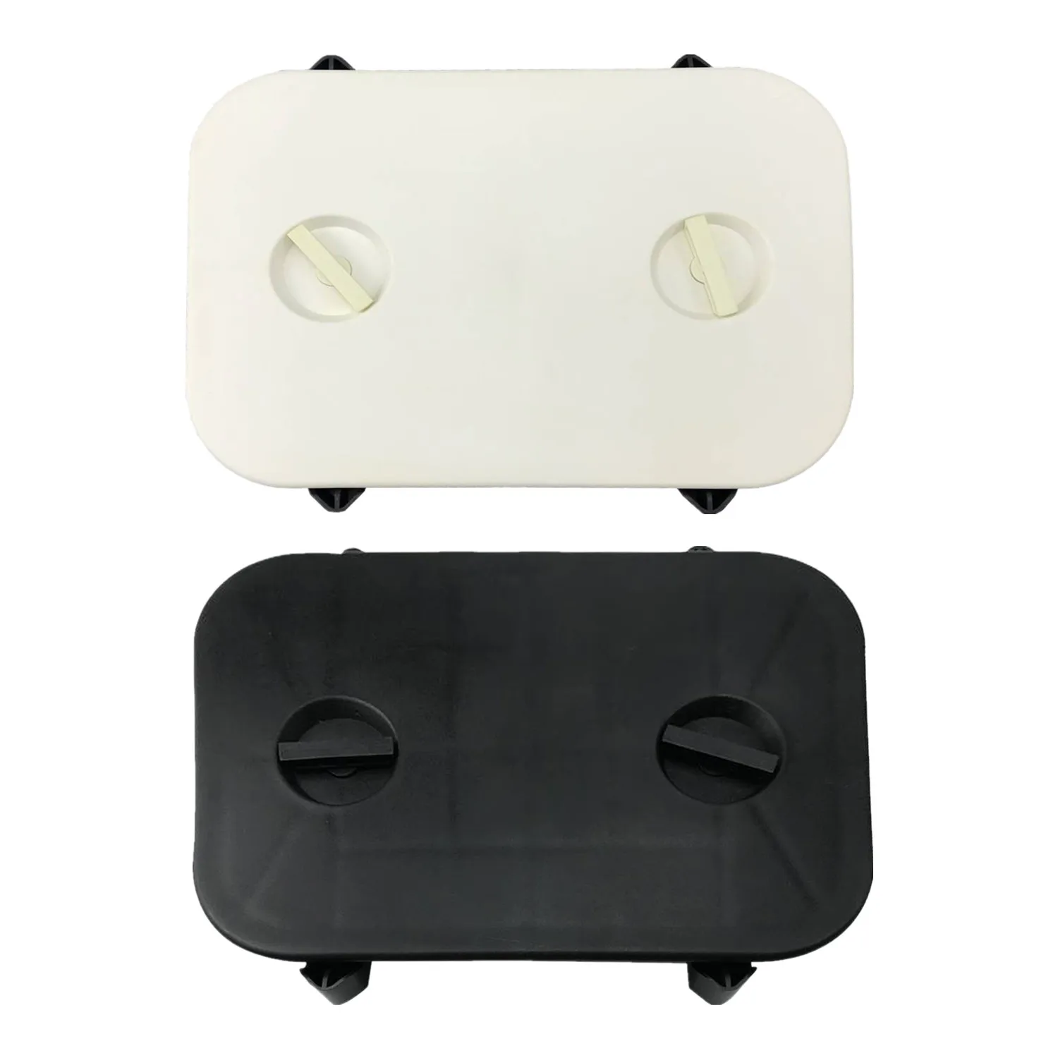 Marine White/Black Plastic Rectangle Deck Storage Cover Hatch Cover 430*298mm for Boat Yacht Speedboat Parts
