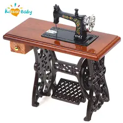 1:12 Dollhouse Decor mobili in miniatura macchina da cucire Vintage accessori giocattolo per casa delle bambole giocattoli per bambini fingono giocattoli