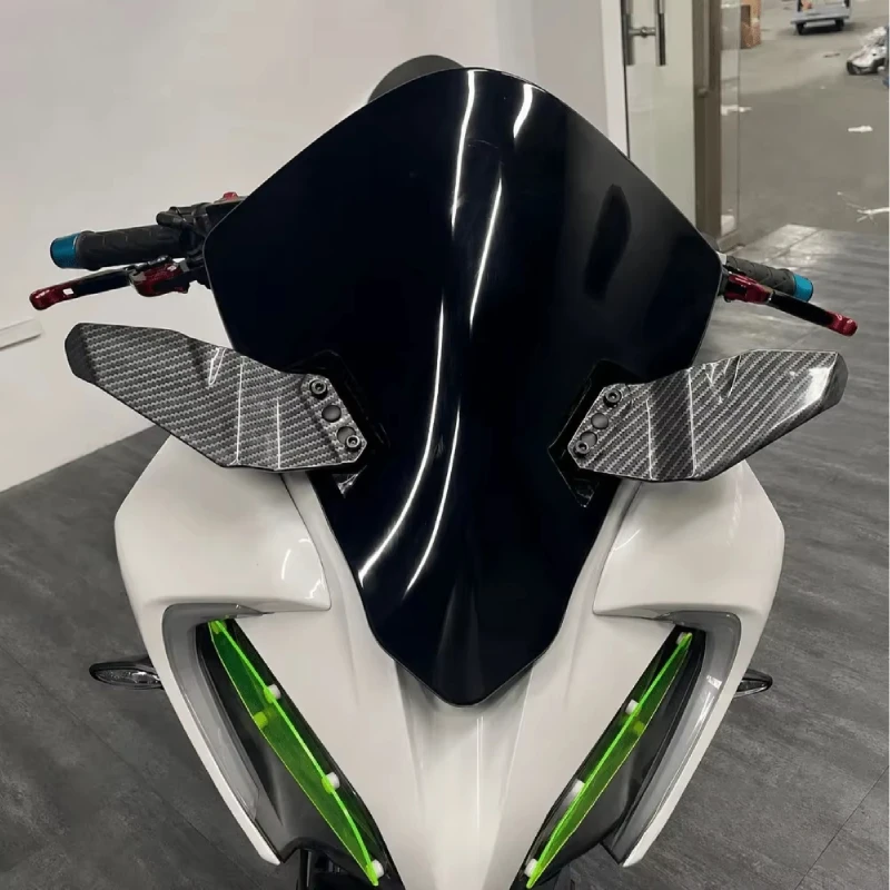 Winglet Aerodynamic Wing Fairing Spoiler for Kawasaki Ninja Z800 ZX10R ZX6R 400 300 Z1000SX Ninja650R 250R 500R ZX14R Motorcycle view 2