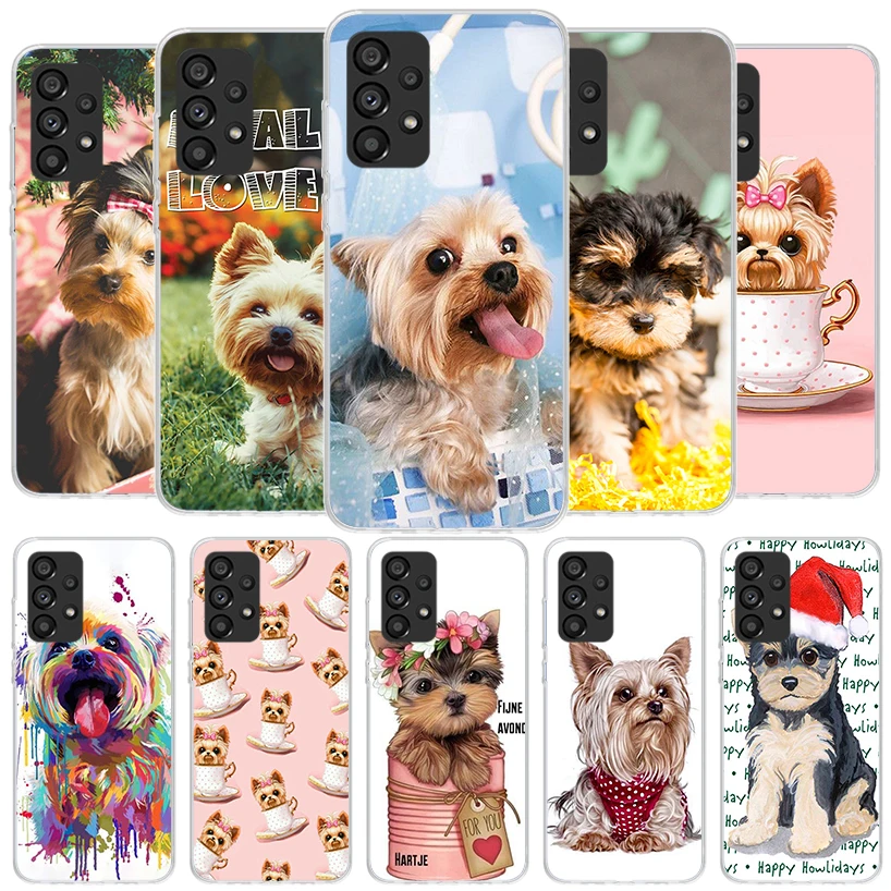 Yorkshire Terrier Dog Puppy Phone Case For Samsung A15 A25 A35 A55 A14 A24 A34 A54 A13 A23 A33 A53 A12 A52 A32 A22 A42 A05S A04S