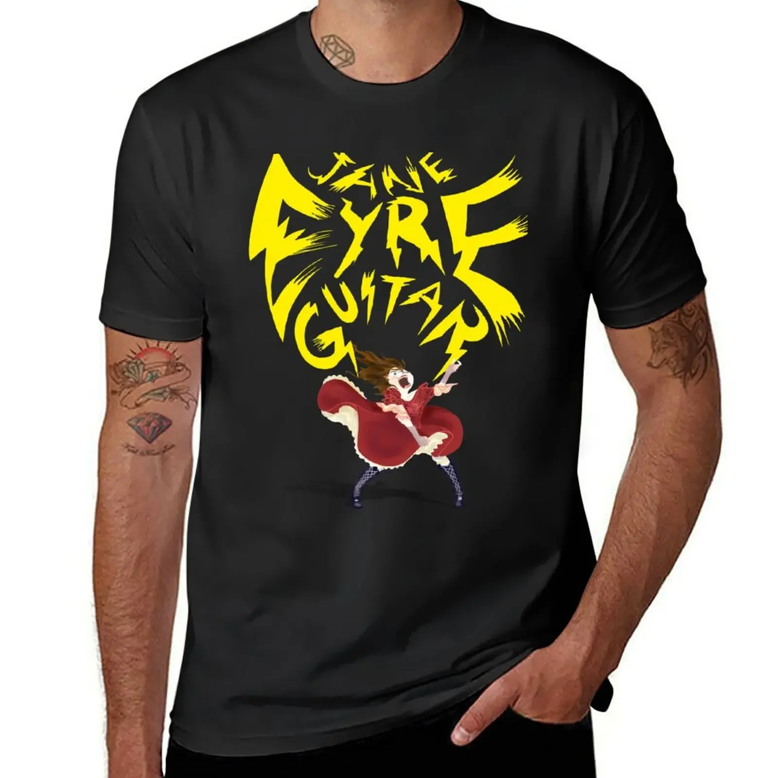 Jane Eyre Guitar T-Shirt customs design your own blanks Men's clothing