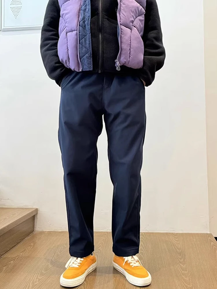 

Men's Soft ell Fce Lined Cargo Pants Autumn Winter Outdoor Workwear Trousers Hiking Mountain Climbing Long Pants